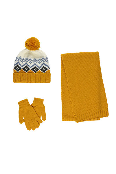 Panço Unisex Çocuk Atkı Bere Eldiven Set