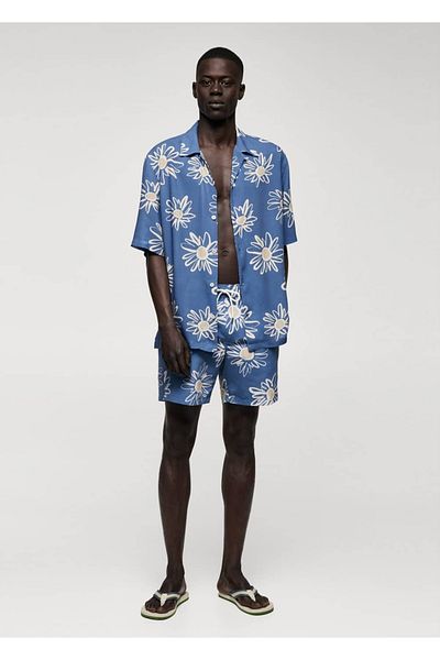 MANGO Man Μαγιό με floral print