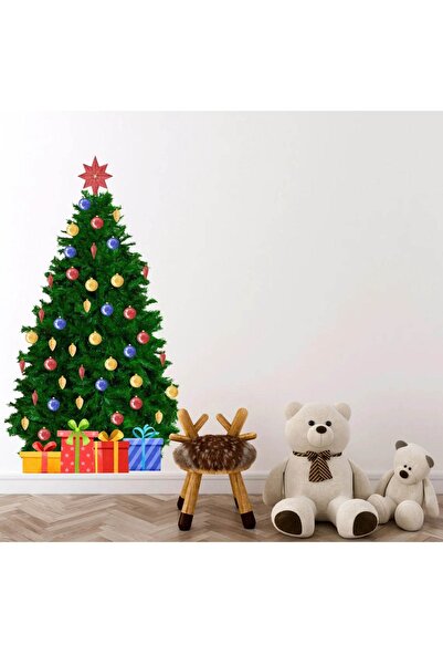 Kt Grup Набір наклейок для скляних дверей з прикрашеною ялинкою до Нового року