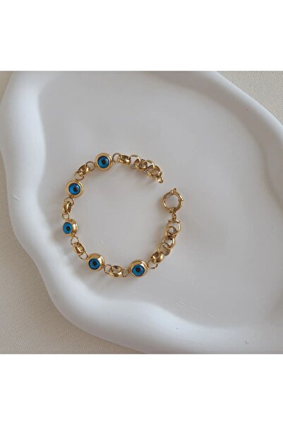 didonuntakisandigi Çelik Nazar Boncuklu Bileklik