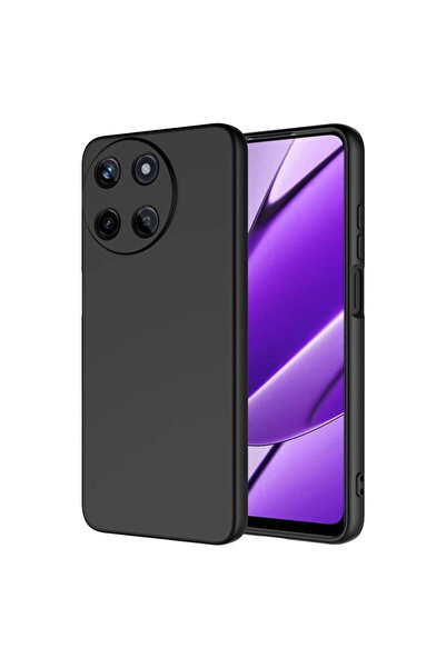 Fibaks Realme 11 4G Kılıf Kadife Lansman Soft Yumuşak Liquid Silikon Kamera Korumalı Kapak