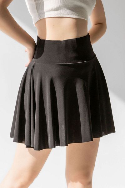 la & vetta Black High Waist Pocket Shorts Skirt