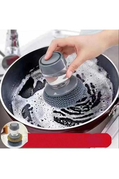evinizin vitrini Magic Dish Brush with 2 Ended Tanks - Practical Cleaning Scouring Wire