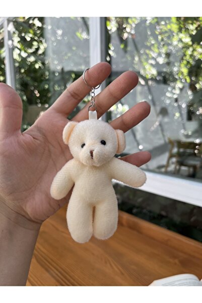 sumicorn لطيف كريم القطيفة دمية دب المفاتيح حقيبة ومحفظة هدية التبعي