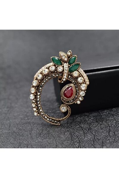 ESJ Aşk-ı Derun Serisi Otantik Kadın Broş Ebat: 4,5*6 Cm