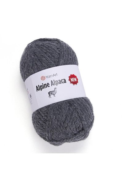 Yarnart ALPINE ALPACA NEW - ΠΛΕΚΤΟ ΣΤΟ ΧΕΡΙ ΣΚΟΥΡΟ ΓΚΡΙ-1436