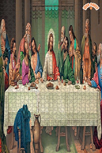 Teona Ahşap Rabbimizin Son Akşam Yemeği Dekoratif Çift Katlı Çerçeveli Asılab...