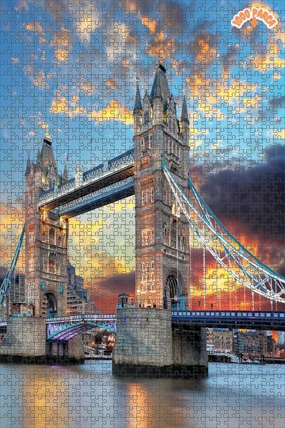 Teona Ahşap Londra Köprüsü Sahnesi Dekoratif Çift Katlı Çerçeveli Asılabilir ...