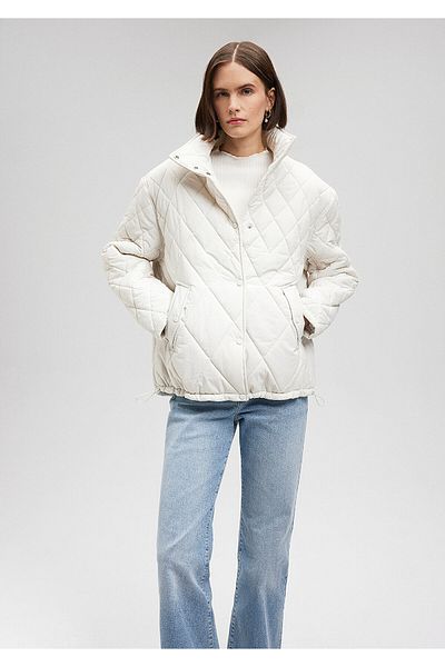 Mavi Quilted Gray Jacket Loose Fit 1110137-83746