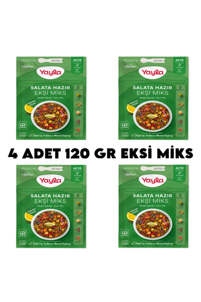 Yayla 4 Adet Ekşi Miks Hazır Salata
