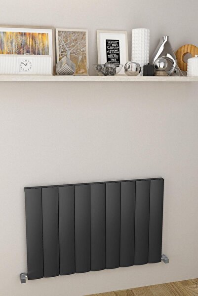 Sanica Simetrik Dizayn Radyatör Antrasit Alüminyum Yatay (Single) 600 X 1336 Mm