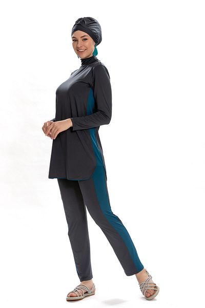 Starinci Mayo Costum de baie sport complet acoperit din Lycra antracit
