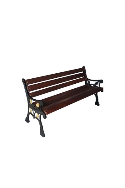 Abronya Döküm Ayaklı Bank Ahşap Bahçe Bankı Dış Mekan Bank