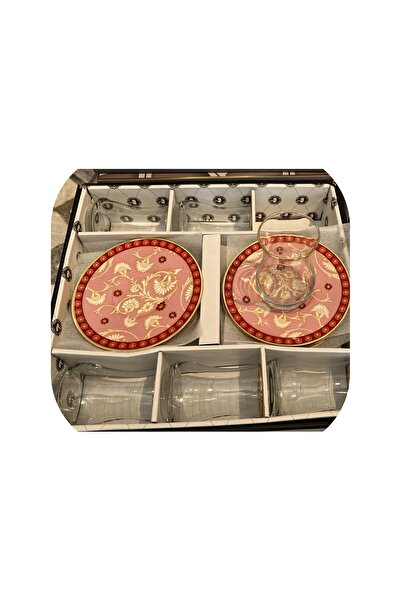 Glore Altın Yaldızlı Porselen Çay Takımı