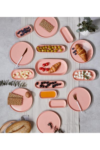 MOKKA Pastel Pink 15 Piece Breakfast Set