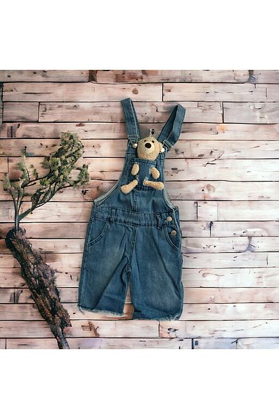Menta store Fată - Pantaloni scurți din denim Teddy Bear cu detaliu de jucărie