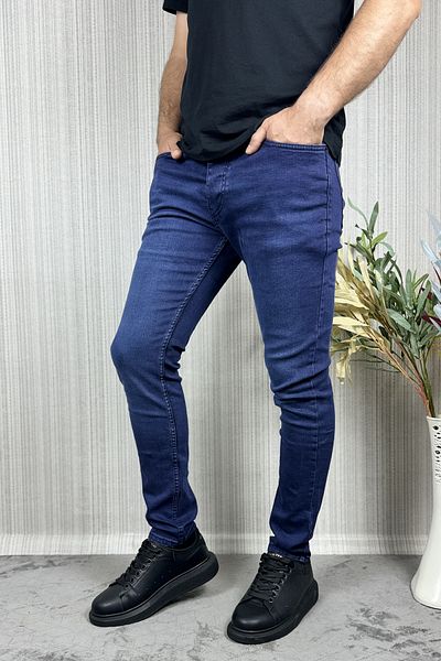 CW Casualwear Ανδρικό τζιν σε αζούρ μπλε λεπτή εφαρμογή