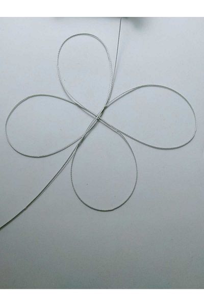 Eskişehir hobi sanat 100 Meters Waxless Brazilian Macrame String - Gray Color, Flat Design (Wrist Jewelry)