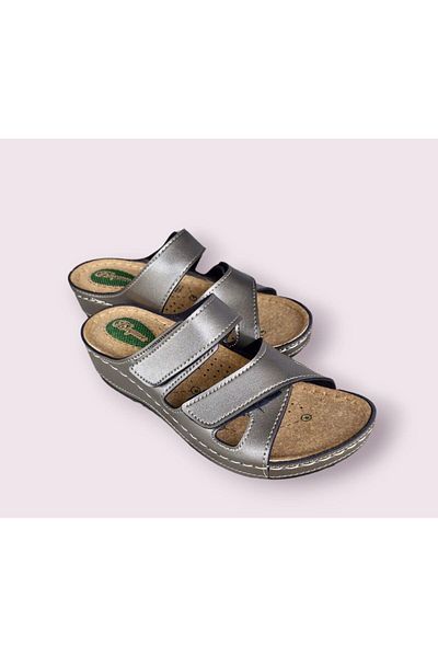 ŞAHGÜL Elegance women's - mother's slippers with orthopedic sole and stitching