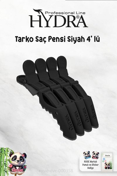 Tarko Hydra 2192 - Set of 4 Black and Rosie Hair Pliers