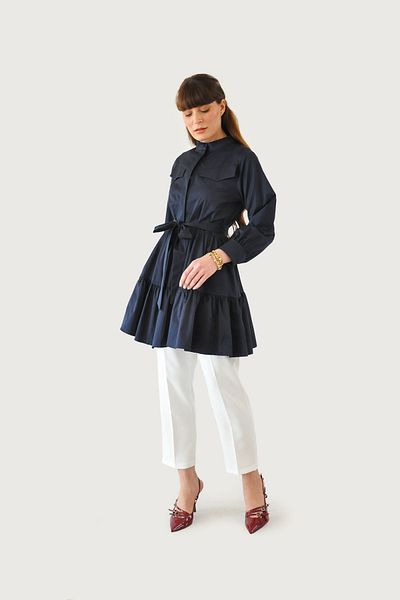 Rukayyel Navy Blue Alice Layered Tunic