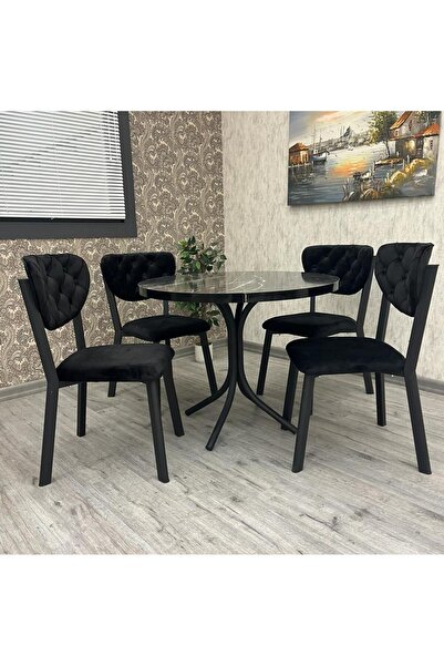 BY ORHAN GÜZEL Mutfak Masa Sandalye Takımı Mutfak Masası Takımı 4 Kişilik Yuv...