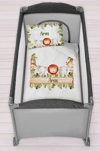 Homamia Isme Özel 75x120 Park Yatak Beşik Nevresim Takımı