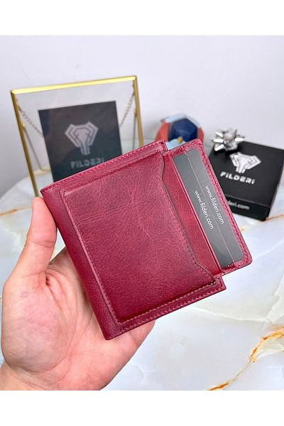 Fil Deri Genuine Leather Card Holder and Wallet Set