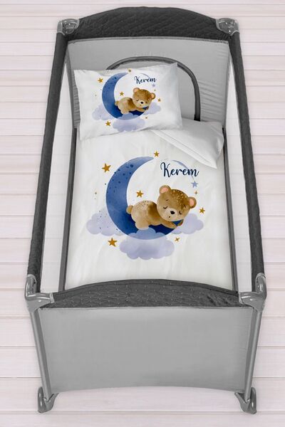 Homamia Isme Özel 75x120 Park Yatak Beşik Nevresim Takımı