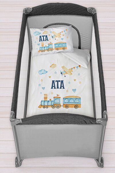 Homamia Isme Özel 75x120 Park Yatak Beşik Nevresim Takımı