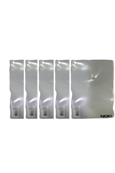 Noki 5 Pieces A6 Transparent Snap Envelope File