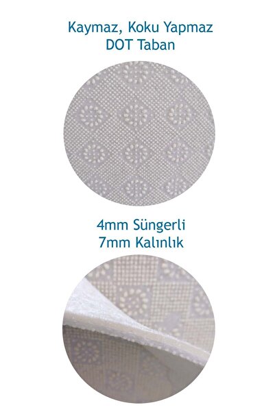 Viva Home Makinede Yıkanabilen Kaymaz Taban Çini Mutfak Halısı Ar207