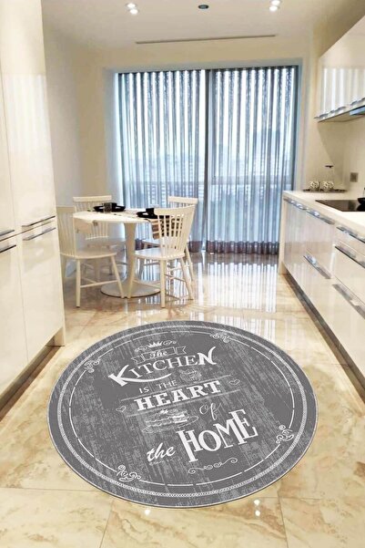 NeluxHome Kaymaz Tabanlı Makinede Yıkanabilir Dekoratif Retro Kitchen Yuvarla...