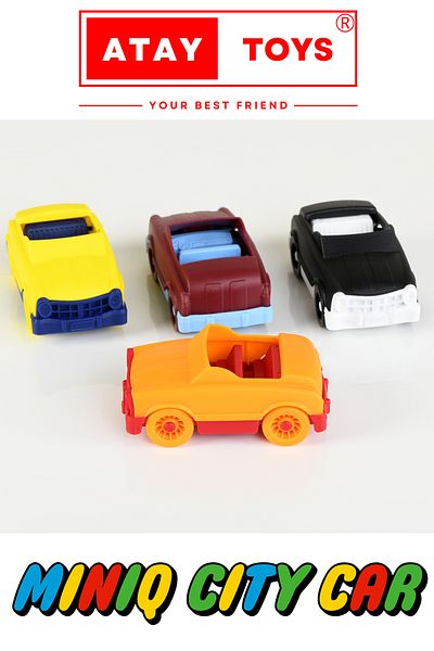 ATAY TOYS سيارة لعبة ميني سيتي كار كابريو FFM 12 قطعة