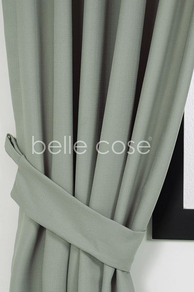 Belle Cose ستارة خلفية من الكتان بدون طيات، جناح واحد باللون الأخضر النعناعي