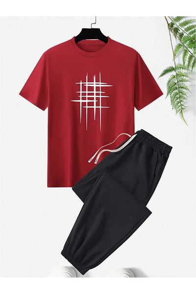 Mella&Co Hashtag Printed Unisex Tracksuit Set - Oversize Crew Neck