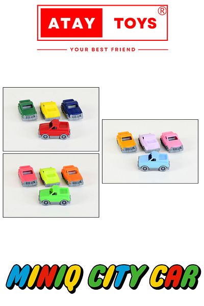 ATAY TOYS سيارة ميني كرافت بيك اب مكس 12 قطعة لعبة سيارة
