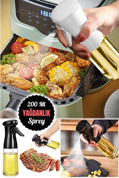 Munico Mutfak Dekoratif Tabancalı Mangal Fritöz Tava Kızartma İçin 200 ml Spr...