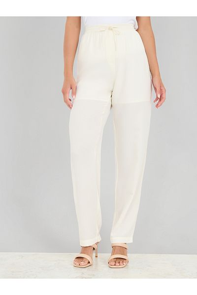 Styli Solid Drawstring Tapered Pants