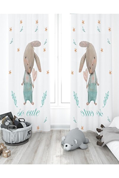 EVPANYA Perdele pentru cameră pentru copii cu model iepure drăguț (preț cu o ...