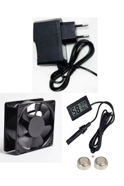 Genel Markalar Dc 12v Fan, Adaptör, Nem Ölçer, H,grometre, Kuluçka Makinesi, ...