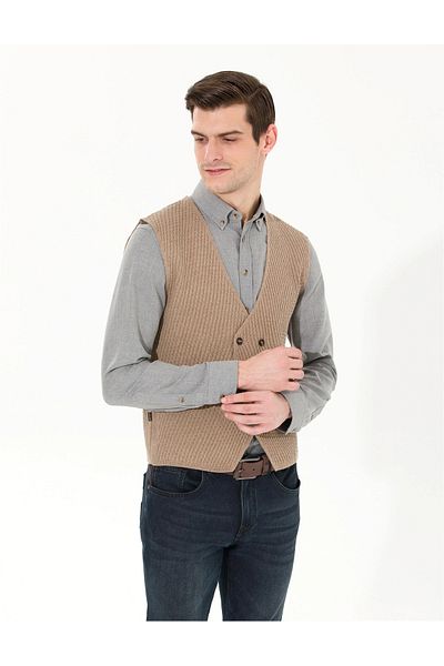 Pierre Cardin Ανδρικό Slim Fit Knitwear Γιλέκο - Άνετο και κομψό σχέδιο