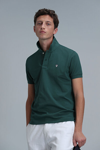 Lufian Laon Men's Polo Collar T-Shirt - 100% Cotton, Regular Fit, Buttoned POLO Collar111040164