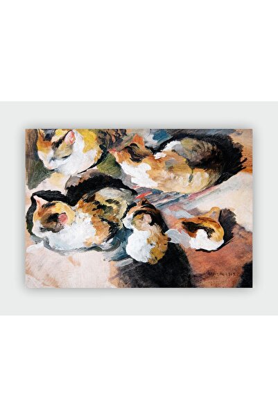 August Macke Study of a Cats Expressionism Art Wall Poster - Thick Paper - Frameless