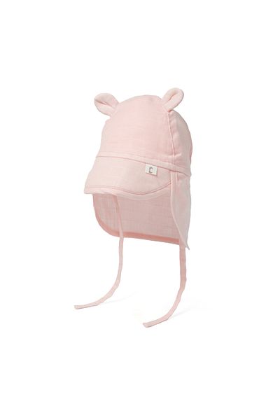 DEUX LAPINS 100% Cotton Muslin Neck Protected Baby Hat