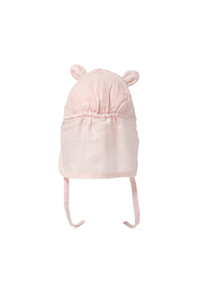 DEUX LAPINS 100% Cotton Muslin Neck Protected Baby Hat