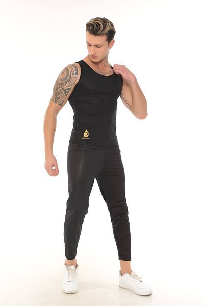 SAUNA SUIT Унисекс оригинални спортни ежедневни клинове за максимално изпотяване и сауна, долна част на горната част на спорта, Setreynev