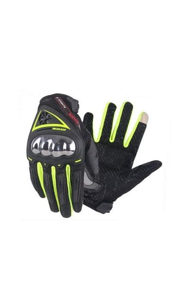 Scoyco Mc44 ( Black-Neon Yellow ) Summer Full Protection Professional Long Gloves