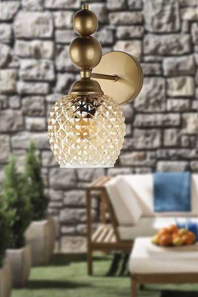 Begüsa Velas Sconce Antique Honey Glass