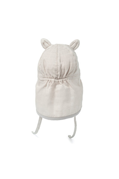DEUX LAPINS 100% Cotton Muslin Neck Protected Baby Hat